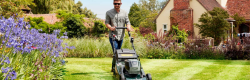 Hayter lawnmower mowing lawn 